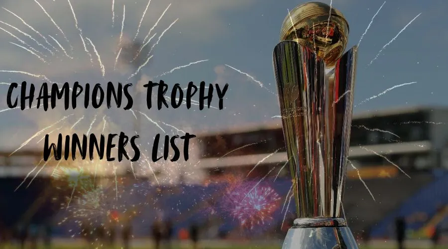 ICC Champions Trophy Winners List From 1998-2025