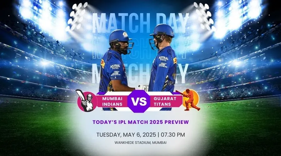 Mumbai Indians vs Gujarat Titans Today’s IPL Match 2025